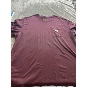 Carhartt Original Fit Red Distressed Workwear Short Sleeve T‎ Shirt Mens 4XL